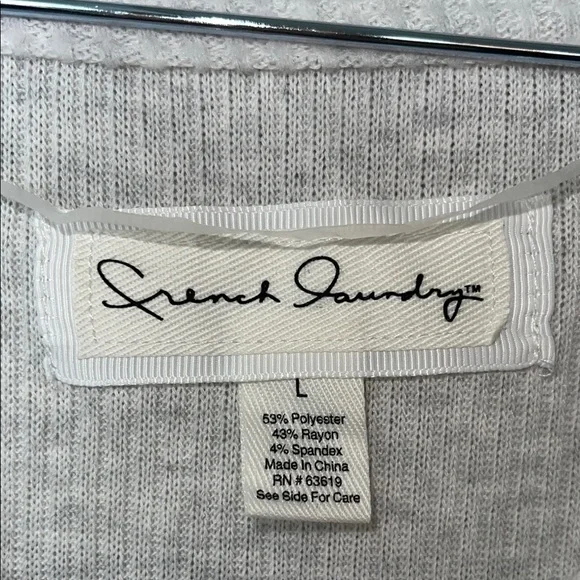 Gray Asymmetrical Buttoned Sweatshirt - Picture 6 of 8